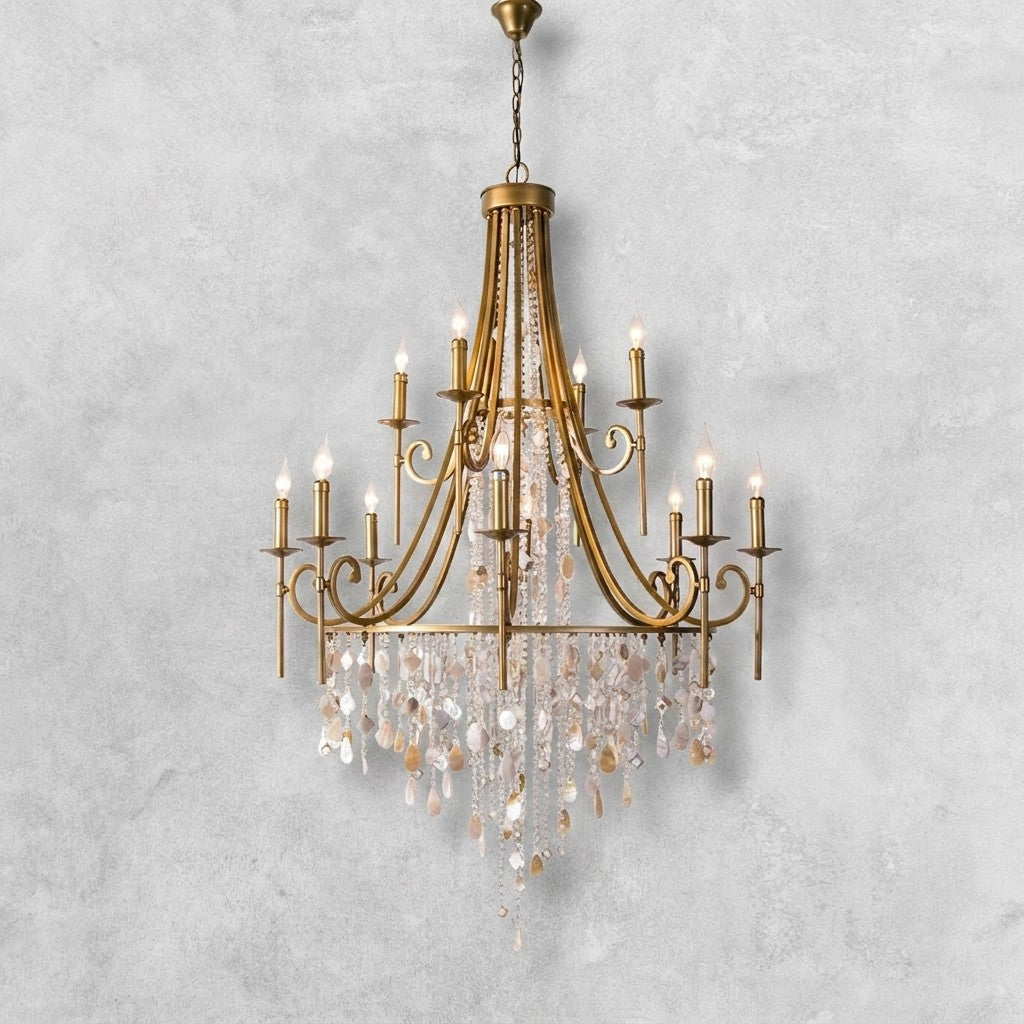 Tatum Lux Shell Crystal Chandelier