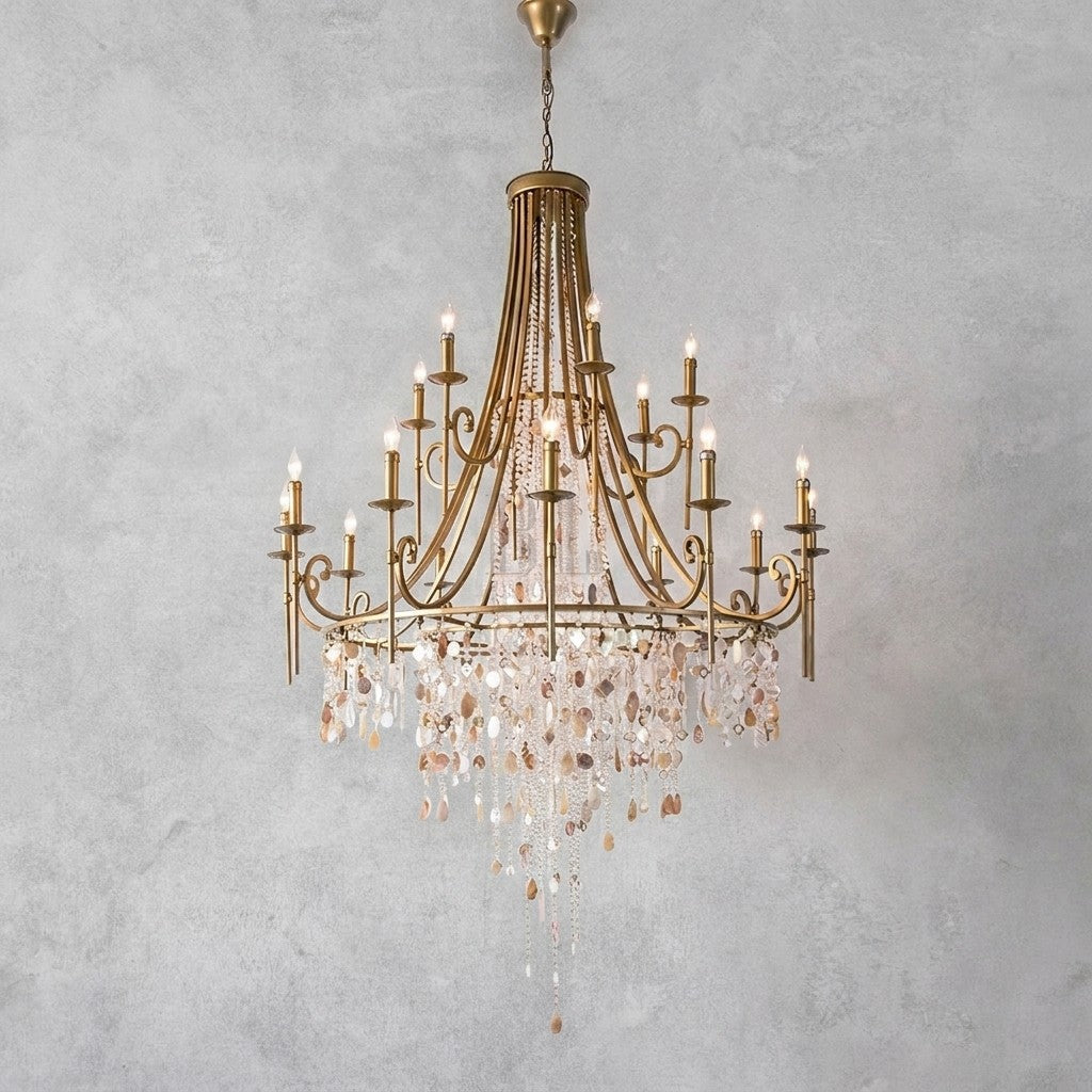 Tatum Lux Shell Crystal Chandelier