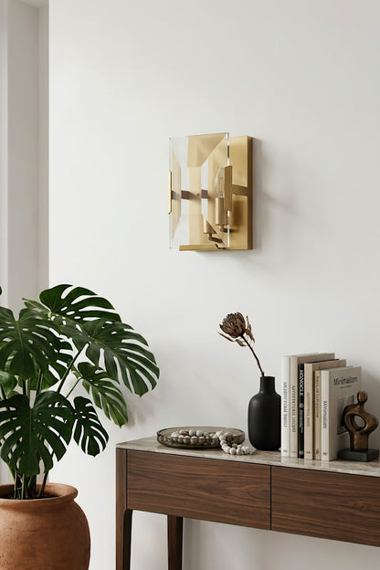 Triple Sparkling Faceted Wall Light - view 6 | everlamps