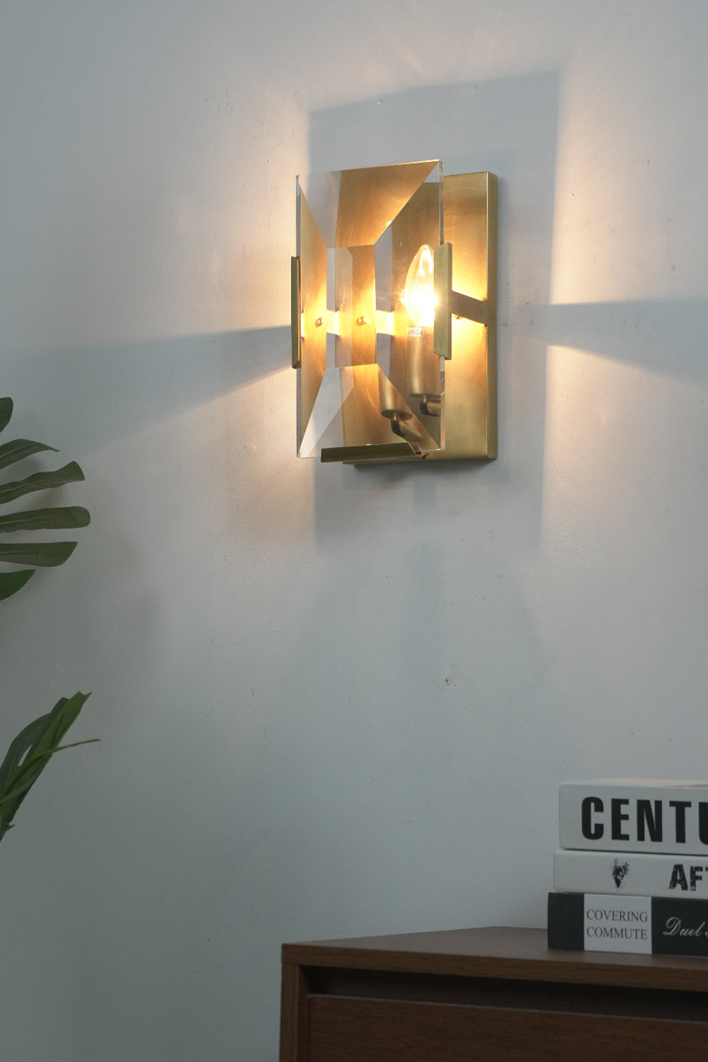 Triple Sparkling Faceted Wall Light - view 8 | everlamps