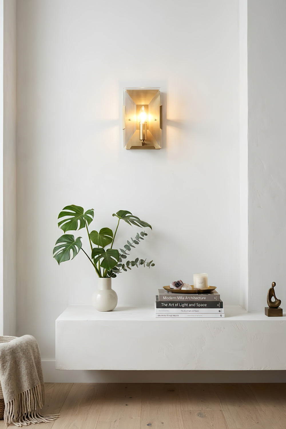 Triple Sparkling Faceted Wall Light - view 5 | everlamps