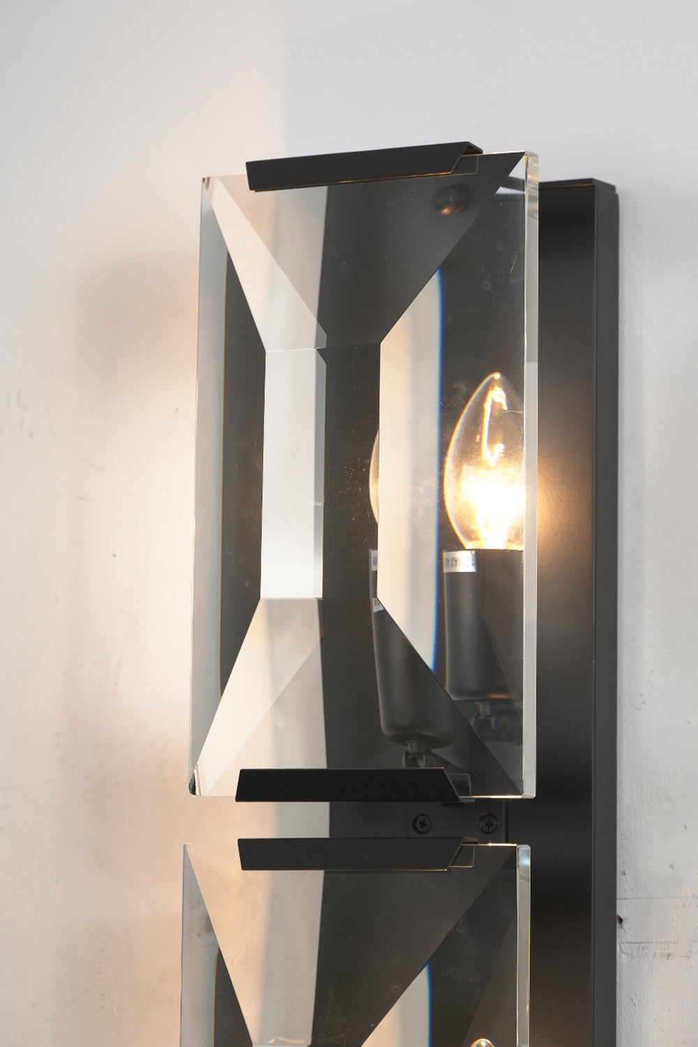 Triple Sparkling Faceted Wall Light - view 12 | everlamps