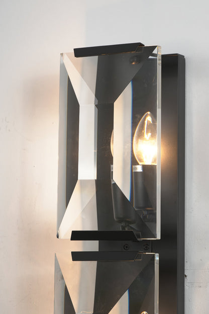 Triple Sparkling Faceted Wall Light - view 12 | everlamps