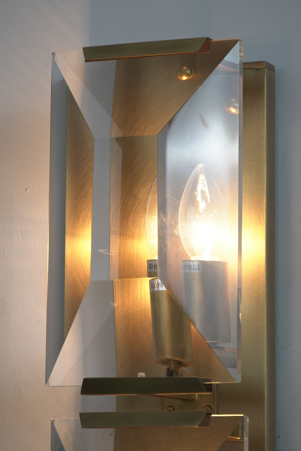 Triple Sparkling Faceted Wall Light - view 17 | everlamps