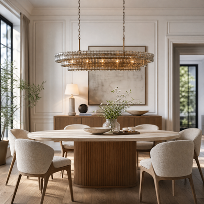 Ghiaccio Oval Chandelier