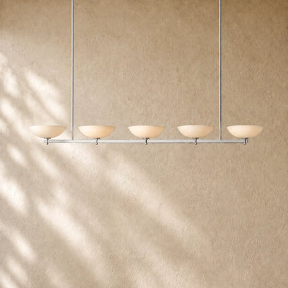 Vernat Linear Chandelier - Polished Nickel / 76’’