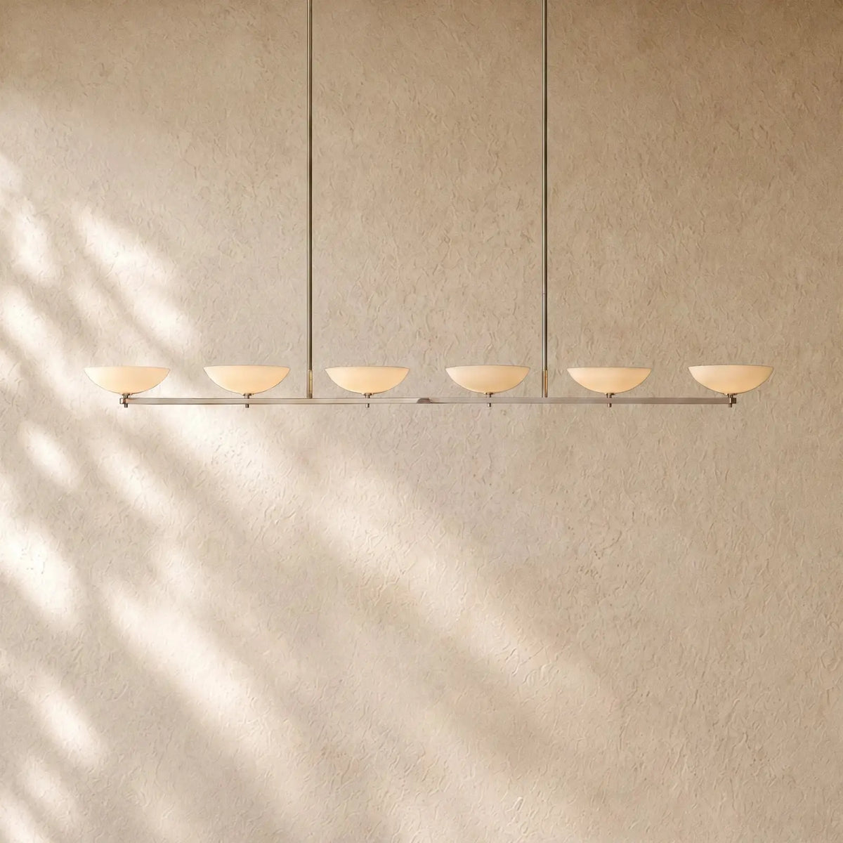 Vernat Linear Chandelier - Polished Nickel / 96’’