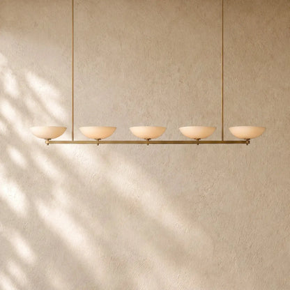 Vernat Linear Chandelier - Vintage Brass / 76’’