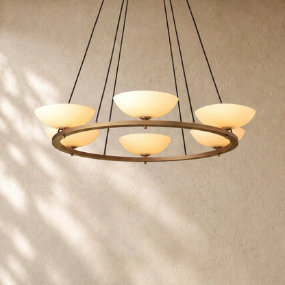 Vernat Round Chandelier - Vintage Brass / 48’’