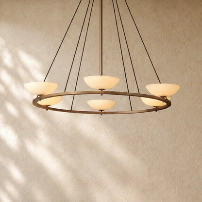 Vernat Round Chandelier - Vintage Brass / 60’’