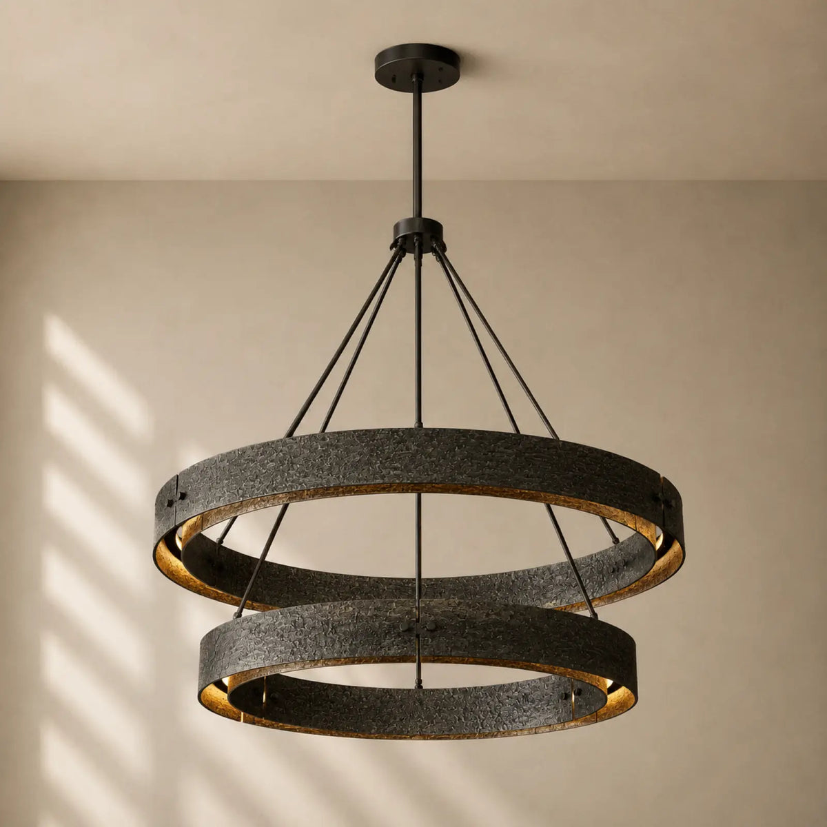 Vilary 2-tier Round Chandelier - Bronze / 36’’