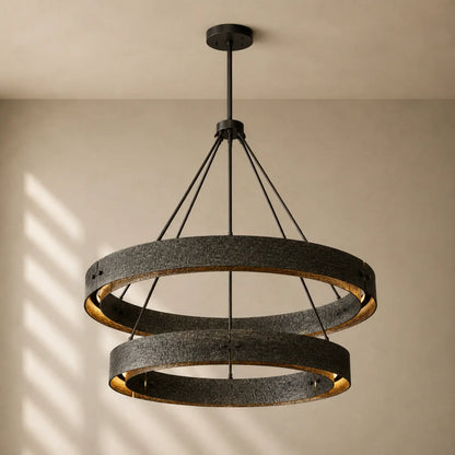 Vilary 2-tier Round Chandelier - Bronze / 36’’