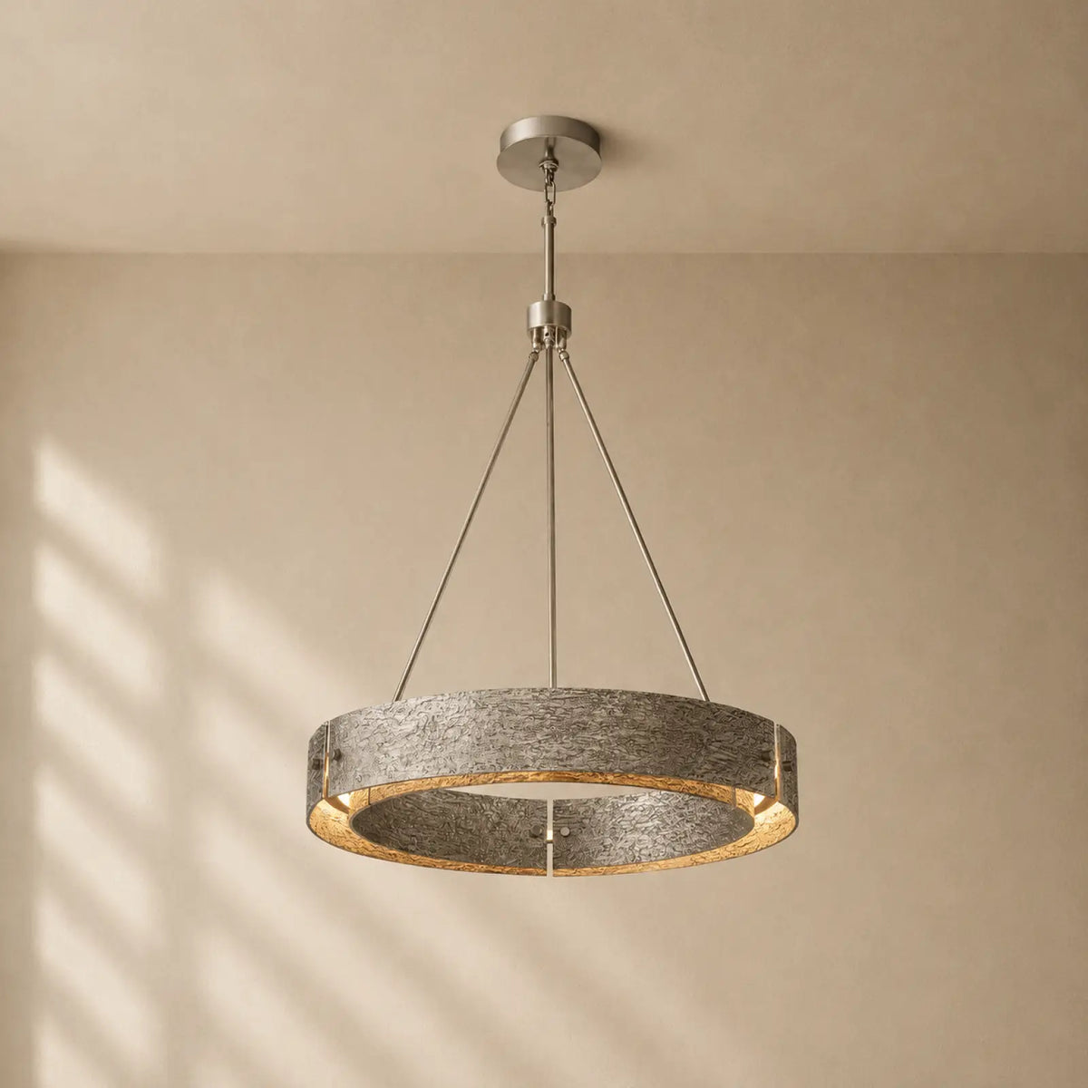 Vilary Round Chandelier - Pewter / 36’’