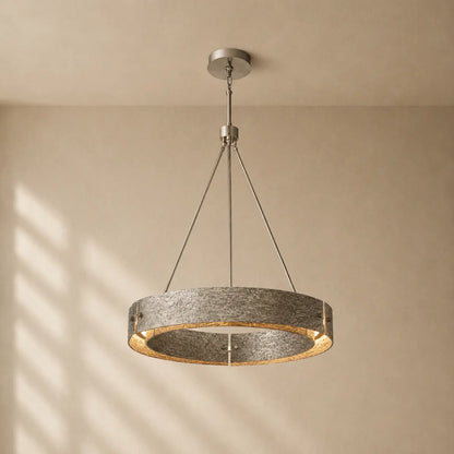 Vilary Round Chandelier - Pewter / 36’’