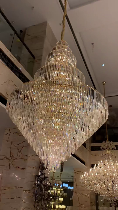 Luxury Multi-tiered Extra Large Crystal Chandelier for Staircase/Foyer/Entryway - Yovalighting