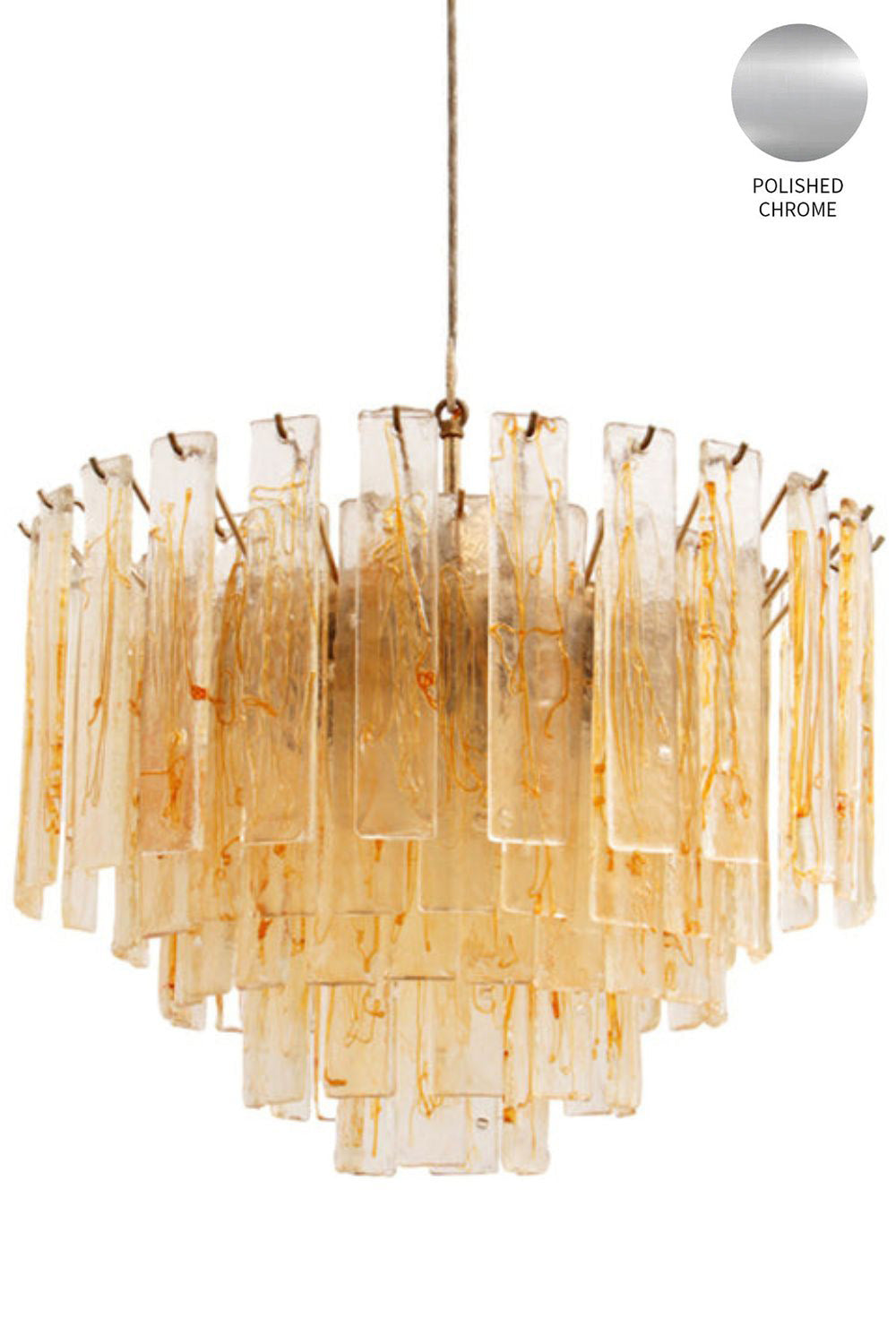 Amber Art Glass Tiered Chandelier - view 24 | everlamps